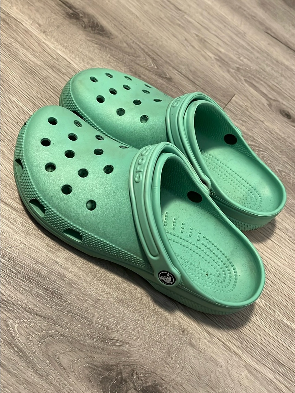 Crocs Size 9 mens  - Mint Green